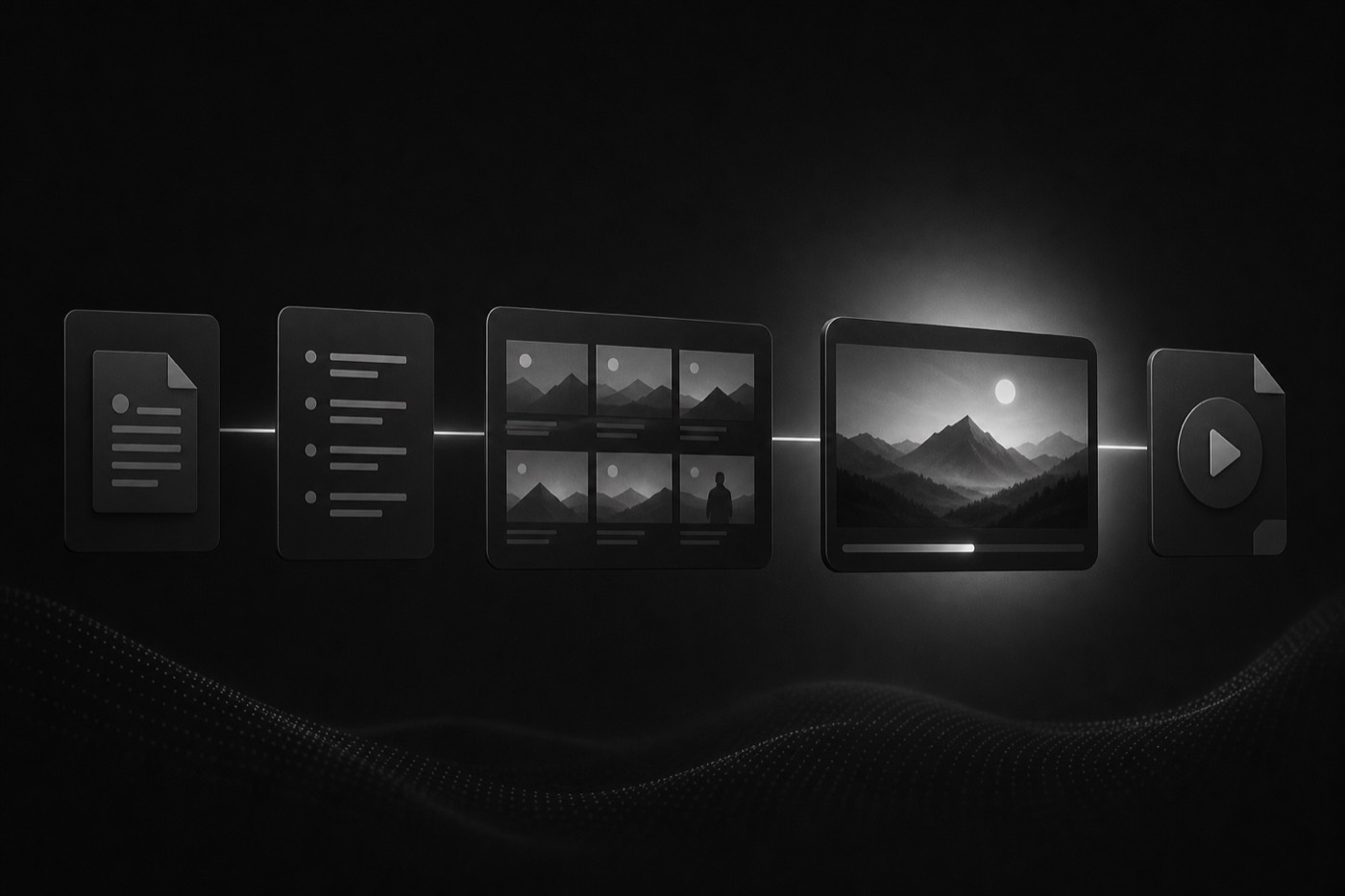 Monochrome video production pipeline from brief to export