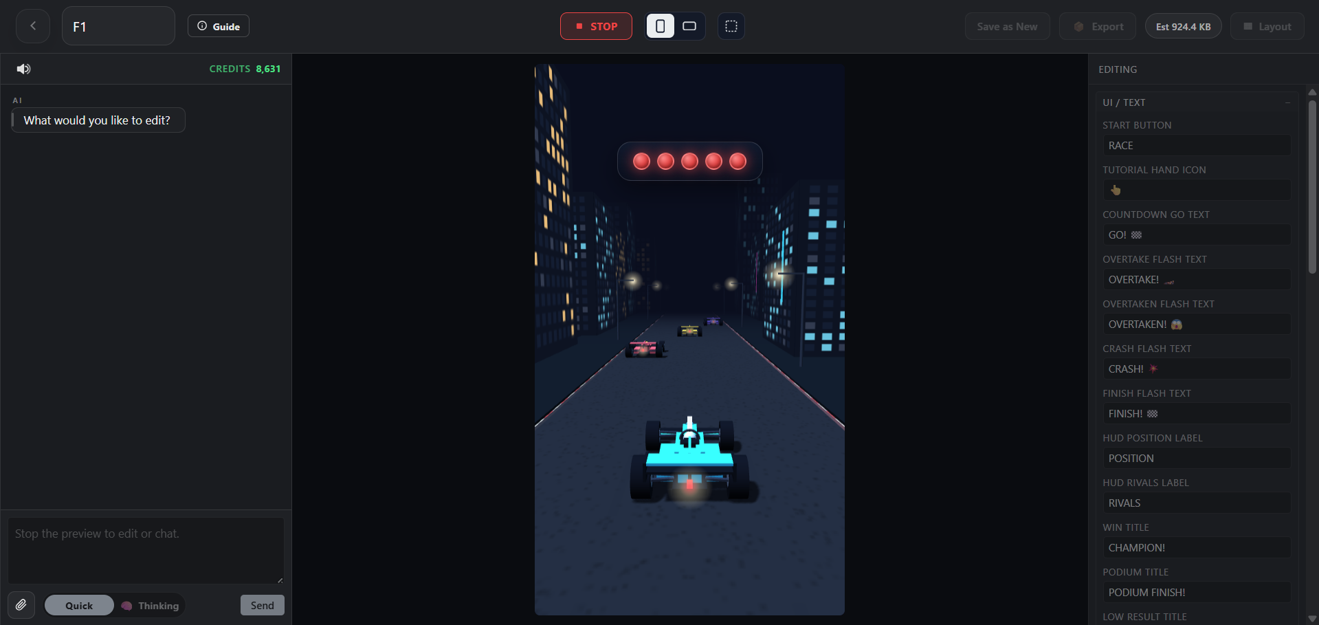 PlayableLab interactive editor preview