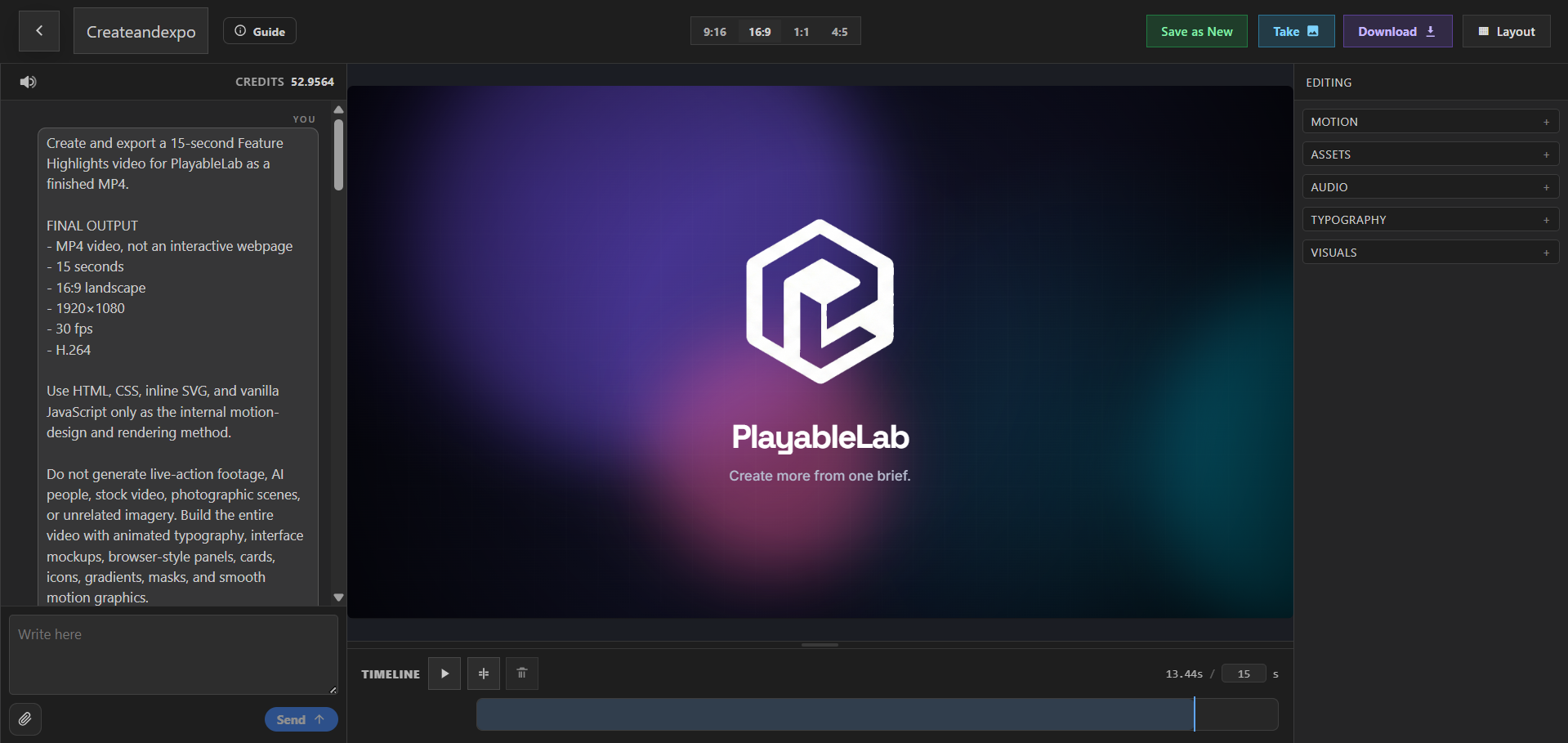 PlayableLab video editor